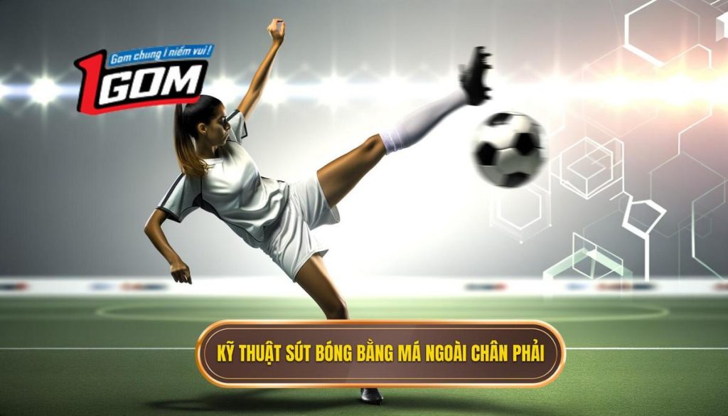 Kỹ thuật sút bóng bằng má ngoài chân phải