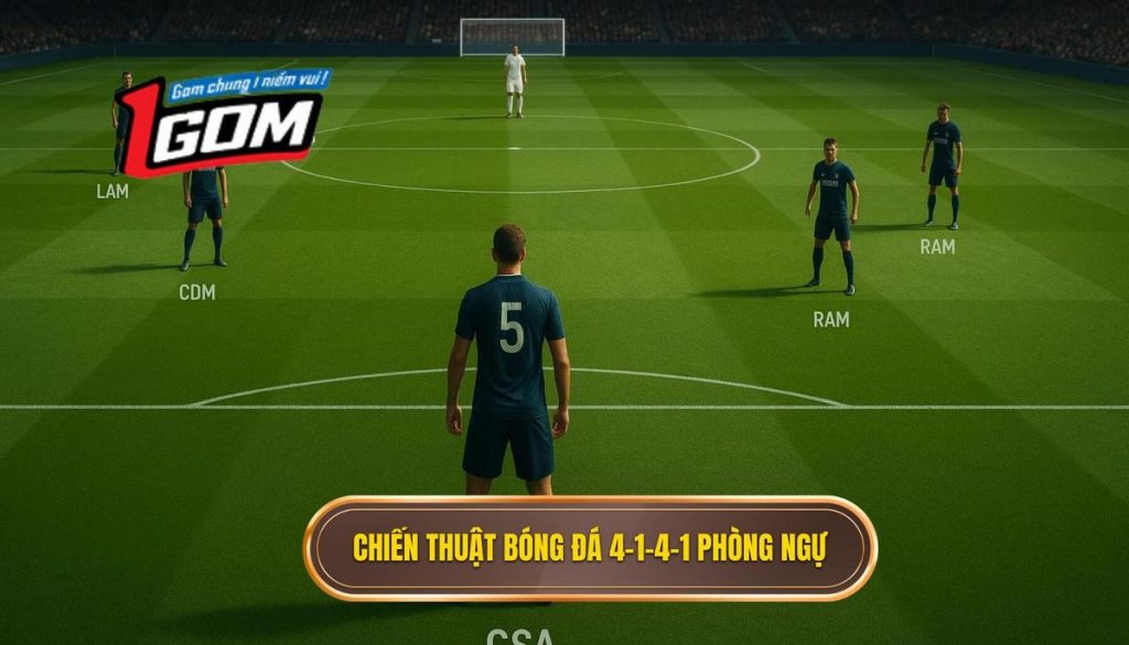 Chiến thuật bóng đá 4-1-4-1 phòng ngự